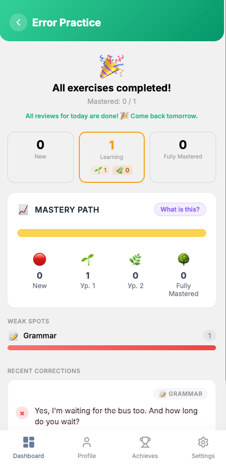 Mistakes Analysis