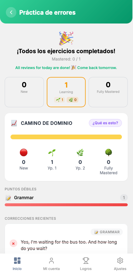 Análisis de Errores