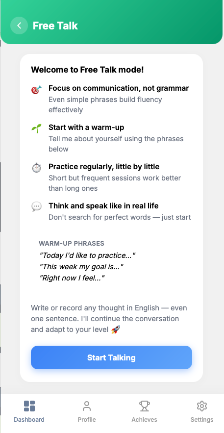Free Speaking